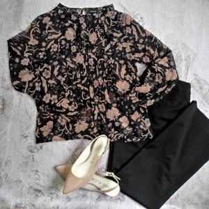 WHO WHAT WEAR Patterned Blouse XS